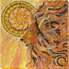 Mid-sized bead embroidery kit Sunny lion (Deco Scenes)