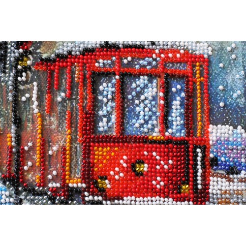 Mid-sized bead embroidery kit Tram of wishes (Landscapes), AMB-025 by Abris Art - buy online! ✿ Fast delivery ✿ Factory price ✿ Wholesale and retail ✿ Purchase Sets MIDI for beadwork