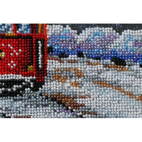 Mid-sized bead embroidery kit Tram of wishes (Landscapes), AMB-025 by Abris Art - buy online! ✿ Fast delivery ✿ Factory price ✿ Wholesale and retail ✿ Purchase Sets MIDI for beadwork