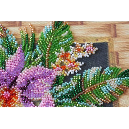 Mid-sized bead embroidery kit Cattleya (Flowers), AMB-027 by Abris Art - buy online! ✿ Fast delivery ✿ Factory price ✿ Wholesale and retail ✿ Purchase Sets MIDI for beadwork