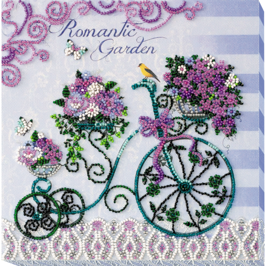 Mid-sized bead embroidery kit Romantic garden (Household stories), AMB-031 by Abris Art - buy online! ✿ Fast delivery ✿ Factory price ✿ Wholesale and retail ✿ Purchase Sets MIDI for beadwork