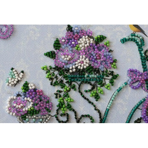 Mid-sized bead embroidery kit Romantic garden (Household stories), AMB-031 by Abris Art - buy online! ✿ Fast delivery ✿ Factory price ✿ Wholesale and retail ✿ Purchase Sets MIDI for beadwork