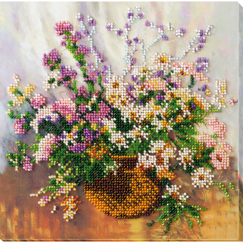 Mid-sized bead embroidery kit Tender bouquet (Flowers), AMB-035 by Abris Art - buy online! ✿ Fast delivery ✿ Factory price ✿ Wholesale and retail ✿ Purchase Sets MIDI for beadwork