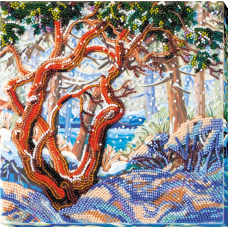 Mid-sized bead embroidery kit First snow (Landscapes)