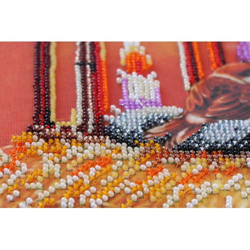 Mid-sized bead embroidery kit By the fire (Animals), AMB-040 by Abris Art - buy online! ✿ Fast delivery ✿ Factory price ✿ Wholesale and retail ✿ Purchase Sets MIDI for beadwork