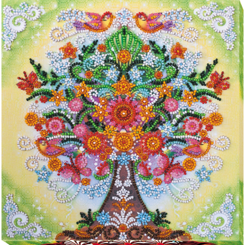 Mid-sized bead embroidery kit Fabulous tree (Deco Scenes), AMB-042 by Abris Art - buy online! ✿ Fast delivery ✿ Factory price ✿ Wholesale and retail ✿ Purchase Sets MIDI for beadwork