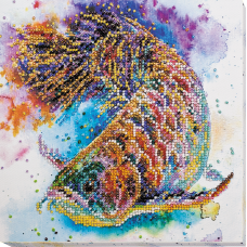 Mid-sized bead embroidery kit Good luck fish (Animals)