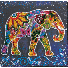 Mid-sized bead embroidery kit Indian elephant (Animals)