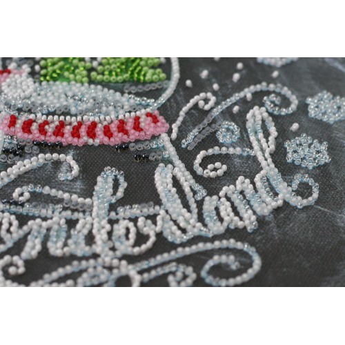 Mid-sized bead embroidery kit Winter wonderland (Winter tale), AMB-047 by Abris Art - buy online! ✿ Fast delivery ✿ Factory price ✿ Wholesale and retail ✿ Purchase Sets MIDI for beadwork