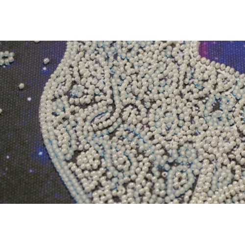 Mid-sized bead embroidery kit Star cat (Fantasy), AMB-052 by Abris Art - buy online! ✿ Fast delivery ✿ Factory price ✿ Wholesale and retail ✿ Purchase Sets MIDI for beadwork
