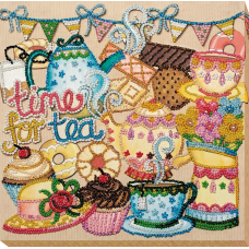 Mid-sized bead embroidery kit Crazy tea party (Household stories)