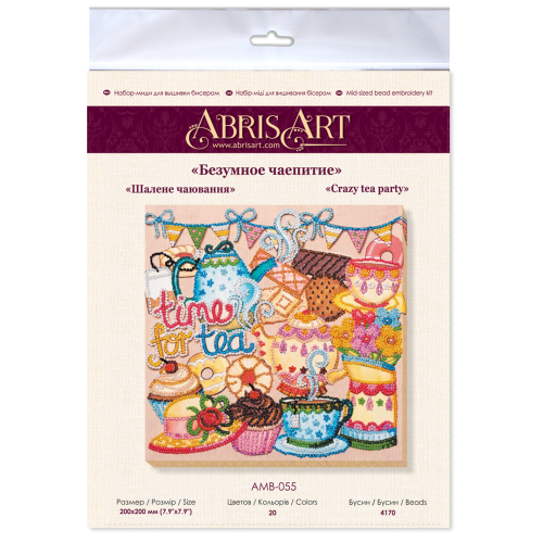Mid-sized bead embroidery kit Crazy tea party (Household stories), AMB-055 by Abris Art - buy online! ✿ Fast delivery ✿ Factory price ✿ Wholesale and retail ✿ Purchase Sets MIDI for beadwork