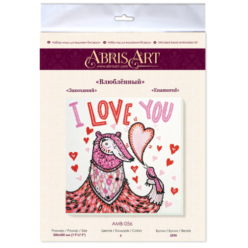 Mid-sized bead embroidery kit Enamored (Animals), AMB-056 by Abris Art - buy online! ✿ Fast delivery ✿ Factory price ✿ Wholesale and retail ✿ Purchase Sets MIDI for beadwork