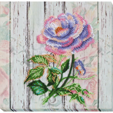 Mid-sized bead embroidery kit Сhina rose (Flowers)