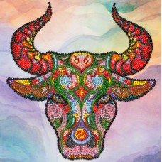 Mid-sized bead embroidery kit Bull