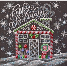 Mid-sized bead embroidery kit Icing-sugar