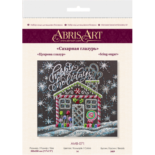 Mid-sized bead embroidery kit Icing-sugar, AMB-071 by Abris Art - buy online! ✿ Fast delivery ✿ Factory price ✿ Wholesale and retail ✿ Purchase Sets MIDI for beadwork