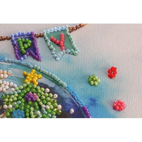Mid-sized bead embroidery kit Happy winter, AMB-075 by Abris Art - buy online! ✿ Fast delivery ✿ Factory price ✿ Wholesale and retail ✿ Purchase Sets MIDI for beadwork