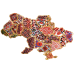 Kits for embroidery with beads magnets Map of Ukraine Lugansk region, AMK-012 by Abris Art - buy online! ✿ Fast delivery ✿ Factory price ✿ Wholesale and retail ✿ Purchase Kits for embroidery with beads - magnets Map of Ukraine