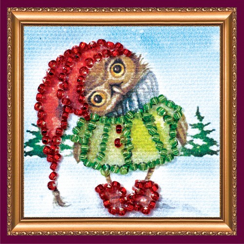 Mini Magnets Bead embroidery kit Owl – 2, AMM-004 by Abris Art - buy online! ✿ Fast delivery ✿ Factory price ✿ Wholesale and retail ✿ Purchase Kits for embroidery with beads - mini-magnets