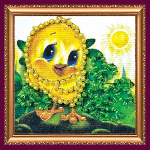 Mini Magnets Bead embroidery kit Chicken – 1, AMM-005 by Abris Art - buy online! ✿ Fast delivery ✿ Factory price ✿ Wholesale and retail ✿ Purchase Kits for embroidery with beads - mini-magnets