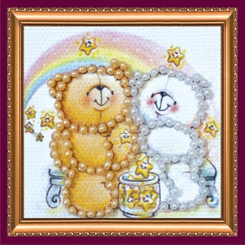 Mini Magnets Bead embroidery kit Star shower – 1, AMM-006 by Abris Art - buy online! ✿ Fast delivery ✿ Factory price ✿ Wholesale and retail ✿ Purchase Kits for embroidery with beads - mini-magnets