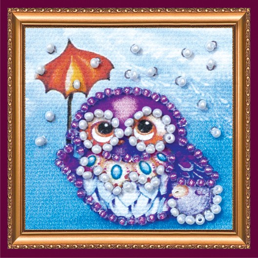 Mini Magnets Bead embroidery kit Owl – 3, AMM-009 by Abris Art - buy online! ✿ Fast delivery ✿ Factory price ✿ Wholesale and retail ✿ Purchase Kits for embroidery with beads - mini-magnets
