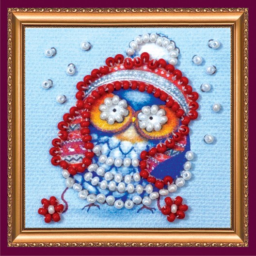 Mini Magnets Bead embroidery kit Owl – 4, AMM-010 by Abris Art - buy online! ✿ Fast delivery ✿ Factory price ✿ Wholesale and retail ✿ Purchase Kits for embroidery with beads - mini-magnets