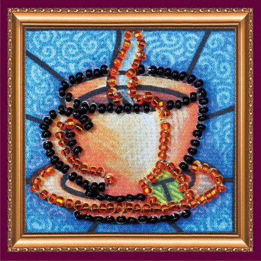 Mini Magnets Bead embroidery kit Tea cup – 1, AMM-014 by Abris Art - buy online! ✿ Fast delivery ✿ Factory price ✿ Wholesale and retail ✿ Purchase Kits for embroidery with beads - mini-magnets