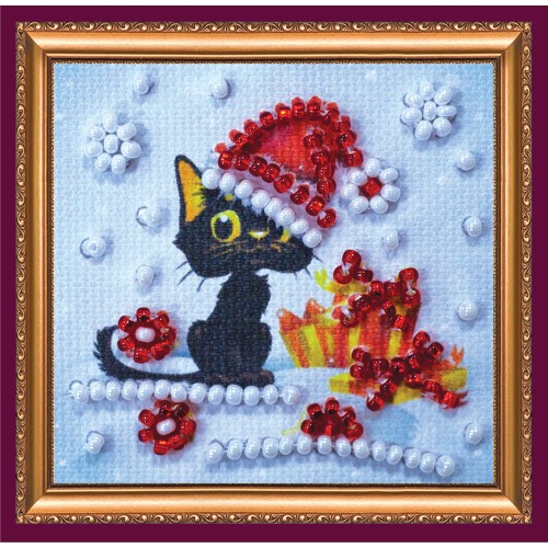 Mini Magnets Bead embroidery kit New Year coming, AMM-026 by Abris Art - buy online! ✿ Fast delivery ✿ Factory price ✿ Wholesale and retail ✿ Purchase Kits for embroidery with beads - mini-magnets