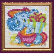 Mini Magnets Bead embroidery kit Baby elephant