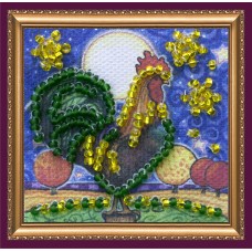 Mini Magnets Bead embroidery kit Gold crest