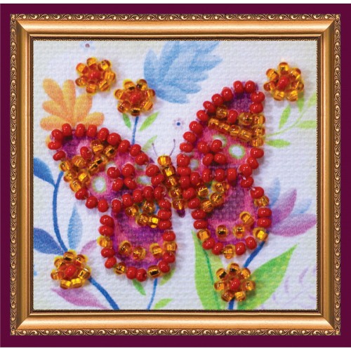 Mini Magnets Bead embroidery kit Flying flower, AMM-041 by Abris Art - buy online! ✿ Fast delivery ✿ Factory price ✿ Wholesale and retail ✿ Purchase Kits for embroidery with beads - mini-magnets