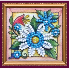 Mini Magnets Bead embroidery kit Guessing on a camomile