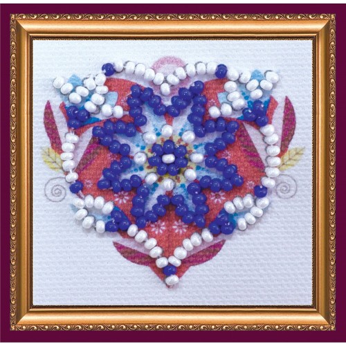 Mini Magnets Bead embroidery kit Love symbol, AMM-045 by Abris Art - buy online! ✿ Fast delivery ✿ Factory price ✿ Wholesale and retail ✿ Purchase Kits for embroidery with beads - mini-magnets