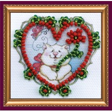 Mini Magnets Bead embroidery kit I give you a flower