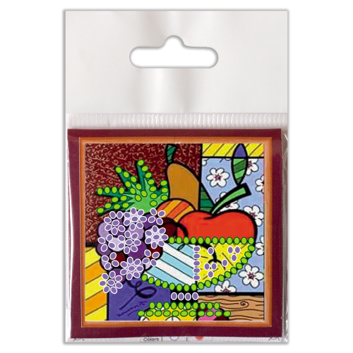 Mini Magnets Bead embroidery kit Fruit Still Life, AMM-060 by Abris Art - buy online! ✿ Fast delivery ✿ Factory price ✿ Wholesale and retail ✿ Purchase Kits for embroidery with beads - mini-magnets