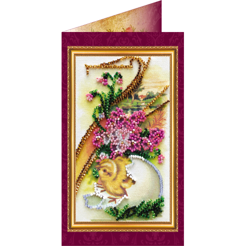 Postcard Bead embroidery kit Easter – 6, AO-006 by Abris Art - buy online! ✿ Fast delivery ✿ Factory price ✿ Wholesale and retail ✿ Purchase Postcards for bead embroidery