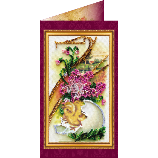Postcard Bead embroidery kit Easter – 6, AO-006 by Abris Art - buy online! ✿ Fast delivery ✿ Factory price ✿ Wholesale and retail ✿ Purchase Postcards for bead embroidery