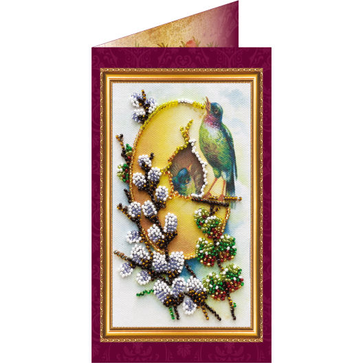 Postcard Bead embroidery kit Easter – 7, AO-007 by Abris Art - buy online! ✿ Fast delivery ✿ Factory price ✿ Wholesale and retail ✿ Purchase Postcards for bead embroidery