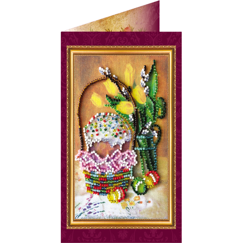 Postcard Bead embroidery kit Easter – 9, AO-009 by Abris Art - buy online! ✿ Fast delivery ✿ Factory price ✿ Wholesale and retail ✿ Purchase Postcards for bead embroidery