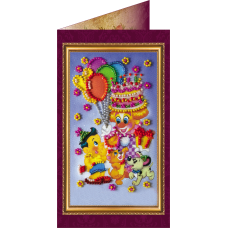 Postcard Bead embroidery kit Congratulations – 3