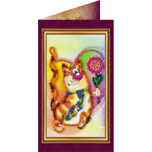 Postcard Bead embroidery kit Congratulations – 4, AO-023 by Abris Art - buy online! ✿ Fast delivery ✿ Factory price ✿ Wholesale and retail ✿ Purchase Postcards for bead embroidery