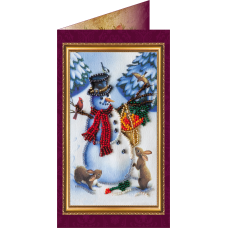 Postcard Bead embroidery kit Merry Christmas – 2