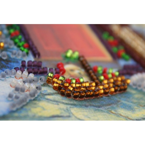 Postcard Bead embroidery kit Funny Christmas – 2, AO-040 by Abris Art - buy online! ✿ Fast delivery ✿ Factory price ✿ Wholesale and retail ✿ Purchase Postcards for bead embroidery