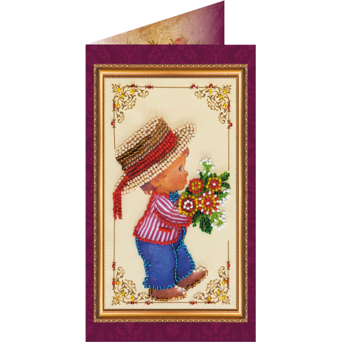 Congratulations – 7, AO041 by Abris Art - buy online! ✿ Fast delivery ✿ Factory price ✿ Wholesale and retail ✿ Purchase Postcards for bead embroidery