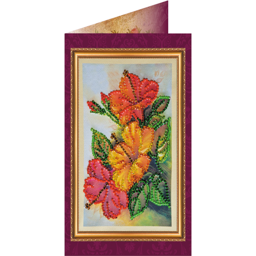 Postcard Bead embroidery kit Happy 8th of March (Womens Day) – 7, AO-050 by Abris Art - buy online! ✿ Fast delivery ✿ Factory price ✿ Wholesale and retail ✿ Purchase Postcards for bead embroidery