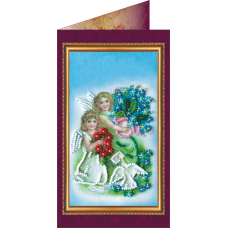 Postcard Bead embroidery kit Happy Angel Day – 2