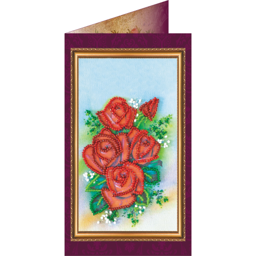 Postcard Bead embroidery kit Congratulations – 12, AO-059 by Abris Art - buy online! ✿ Fast delivery ✿ Factory price ✿ Wholesale and retail ✿ Purchase Postcards for bead embroidery