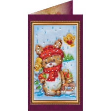 Postcard Bead embroidery kit Happy New Year – 9